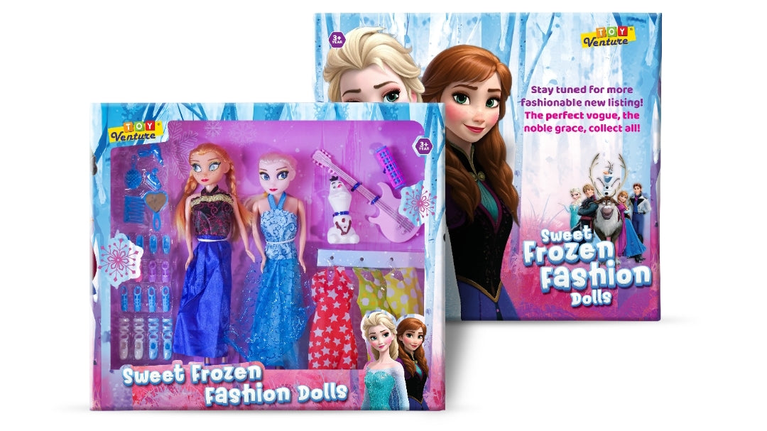 Sweet Frozen Fashion Dolls – Deluxe 2-Pack with Olaf and Accessories