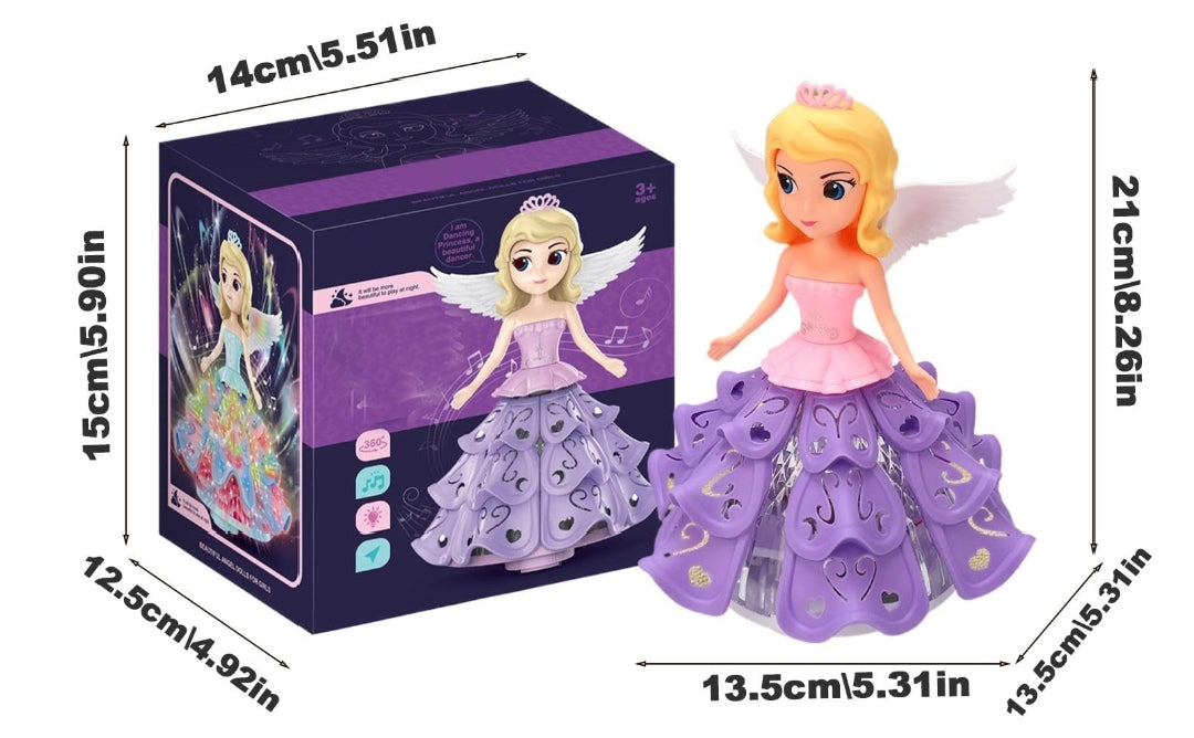 Musical Angel Girl Fairy Doll with Flashing Lights and Swivel Action